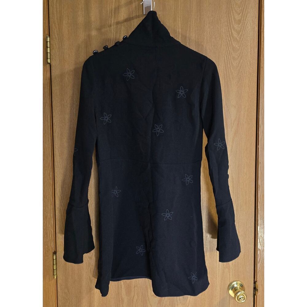 See by Chloé Navy Turtleneck Floral Star Crepe Dress. - Picture 3 of 13
